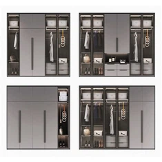 ধূসর লাগানো বেডরুমের পোশাক